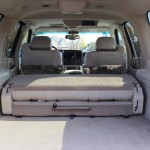 6 pass. Cadillac Escalade back interior with rear row seat folded down