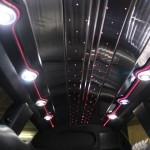 8 pass. Lincoln Town Car Stretch Interior Lights on